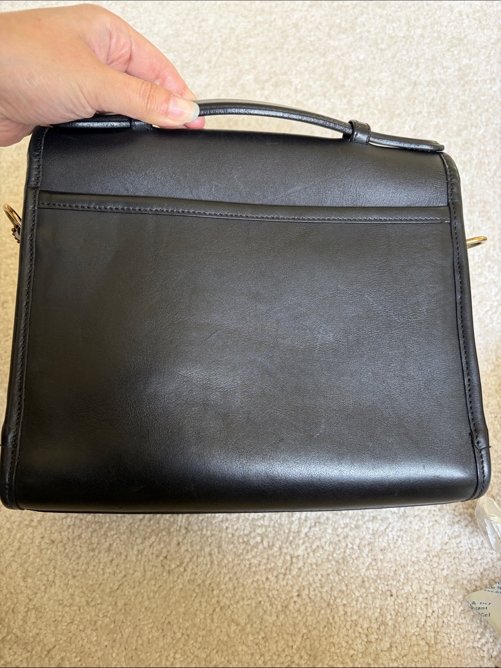 Vintage coach court bag black 9870 made in Italy rare - Picture 8 of 8